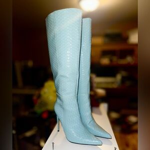 Stylish Blue Knee-High Boots